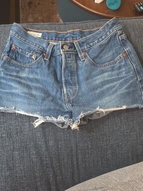 Levi 501 Denim Cutoff Women's Shorts - Blue